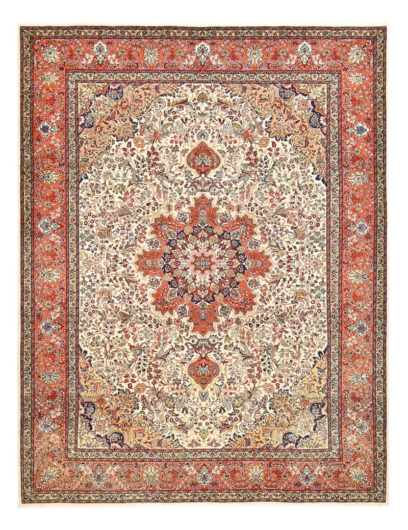 Täbriz - 40 Raj Teppich 300x385cm - Perserteppich - rost