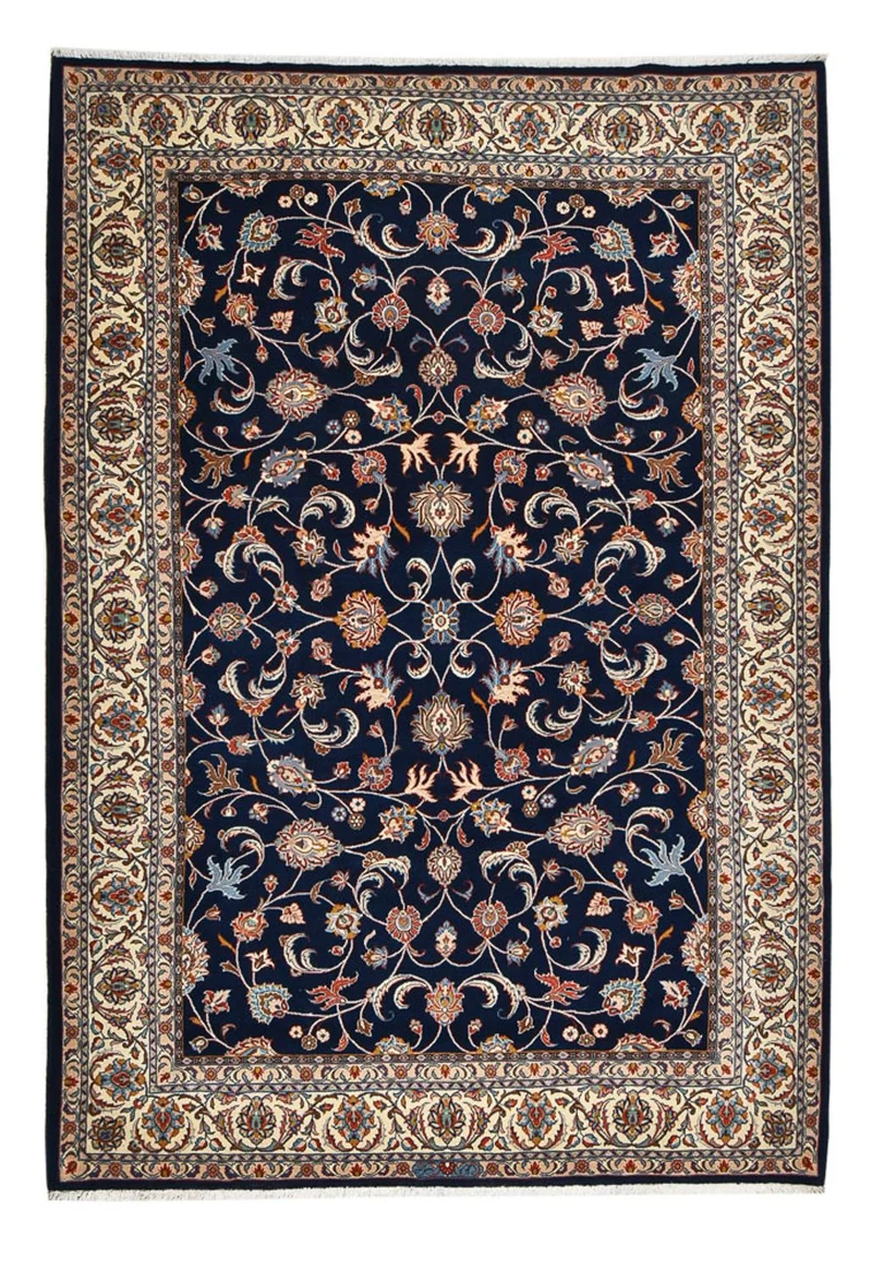Golpayegan Teppich 218x316cm - Perserteppich - dunkelblau
