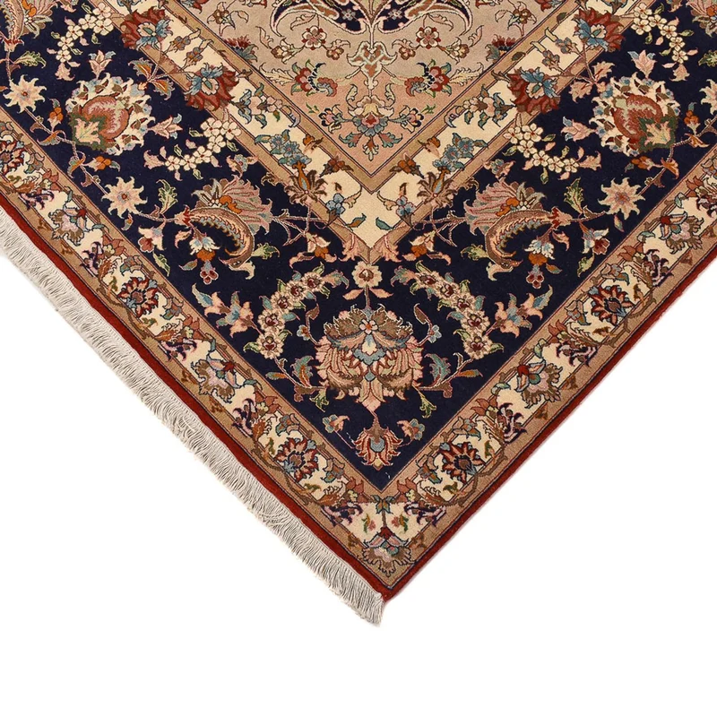 Täbriz - 50 Raj Teppich 252x342cm - Perserteppich - rot