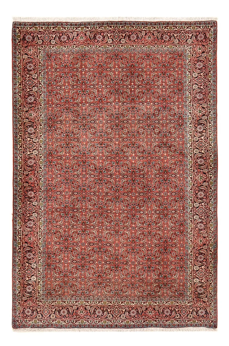 Bidjar - Zanjan Teppich 132x195cm - Perserteppich - dunkelrot