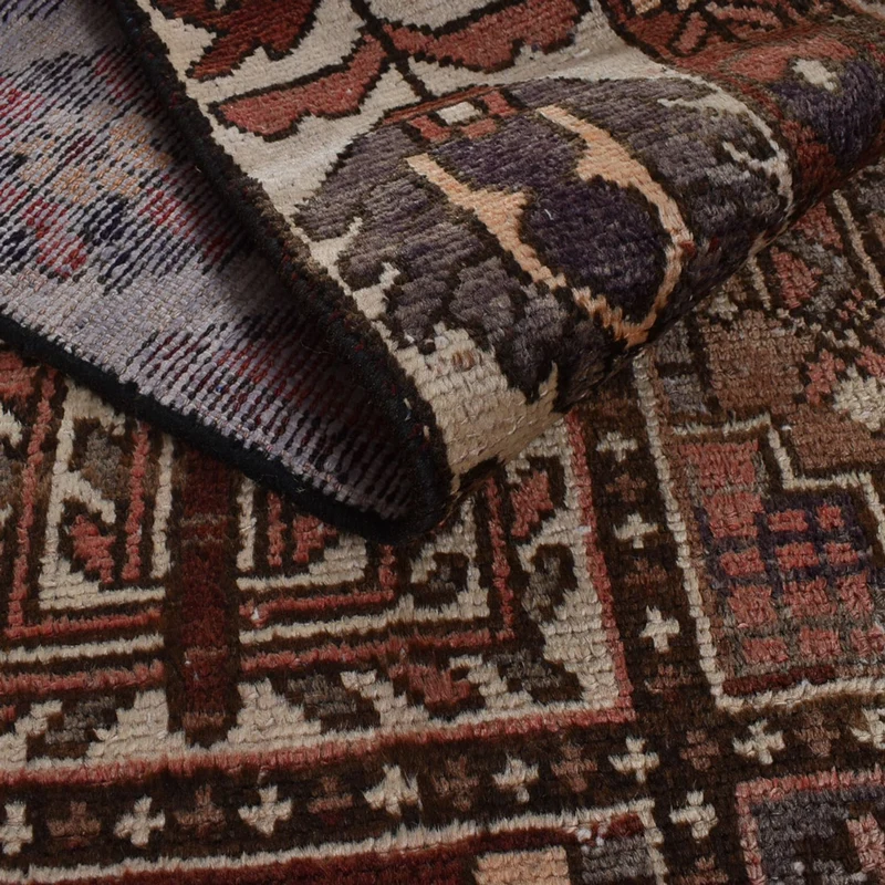 Vintage Teppich - 198 x 282 cm - dunkelbraun
