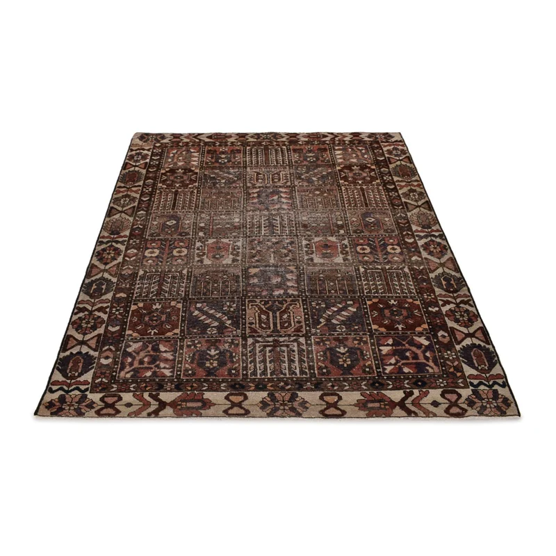 Vintage Teppich - 198 x 282 cm - dunkelbraun