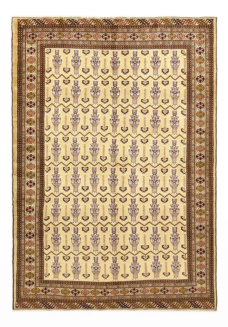 Turkaman Teppich 146x213cm - Orientteppich - hellbeige