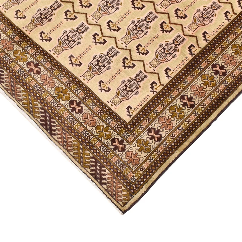 Turkaman Teppich 146x213cm - Orientteppich - hellbeige