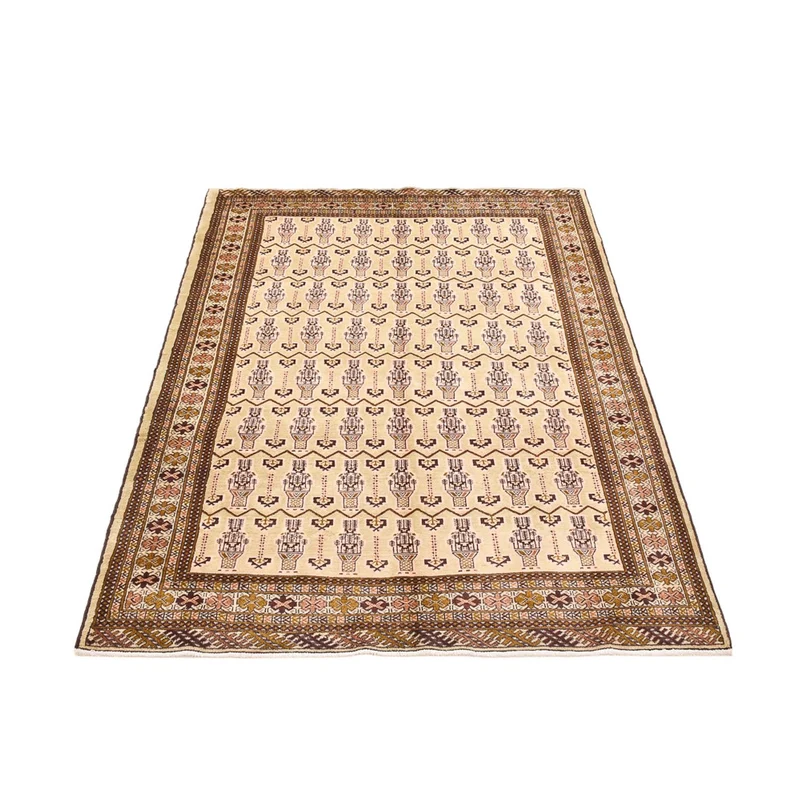 Turkaman Teppich 146x213cm - Orientteppich - hellbeige