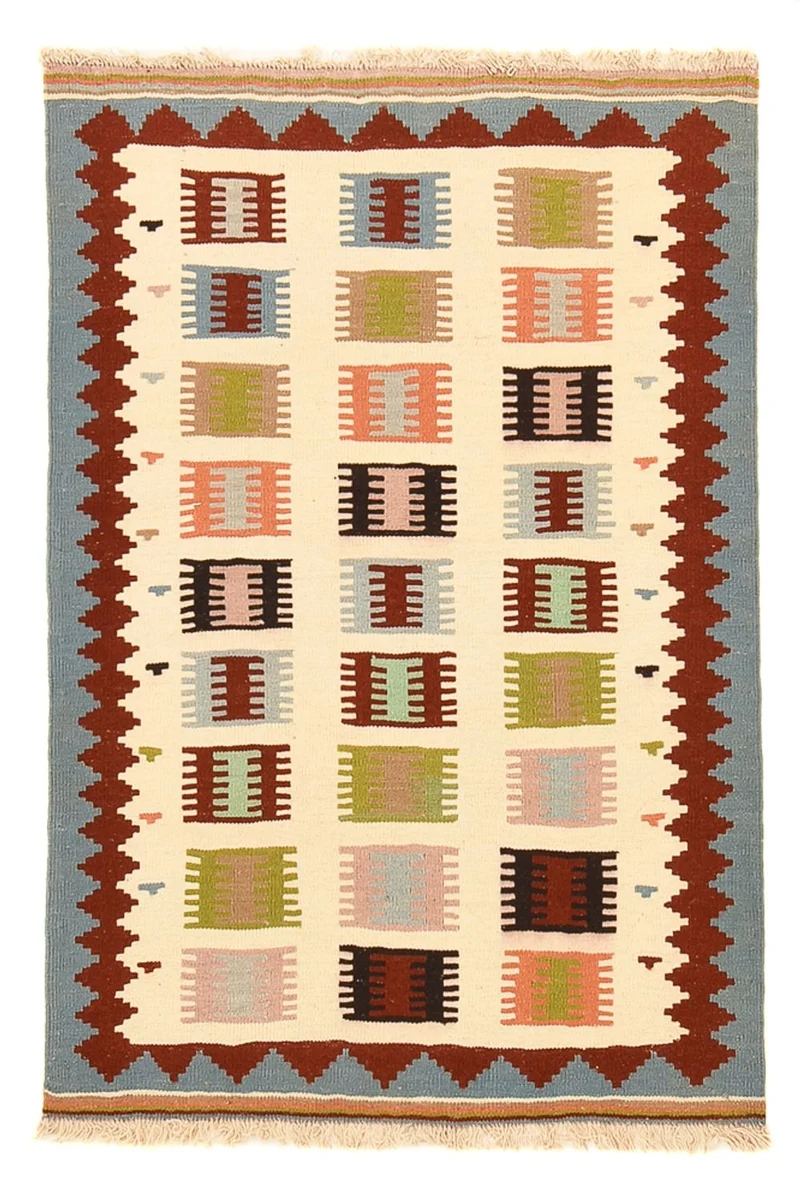 Kelim Fars Teppich 97x140cm - mehrfarbig