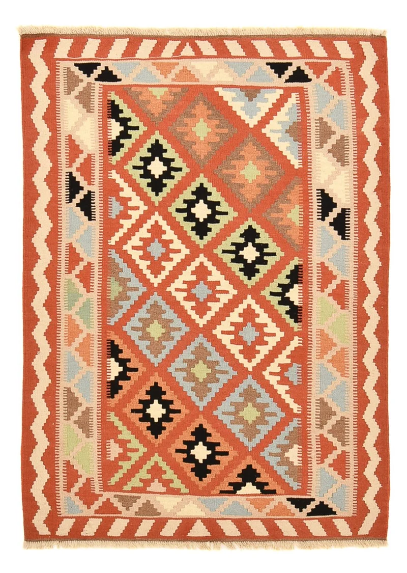Kelim Fars Teppich 105x148cm - mehrfarbig