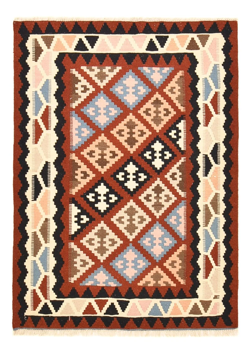 Kelim Fars Teppich 107x144cm - mehrfarbig