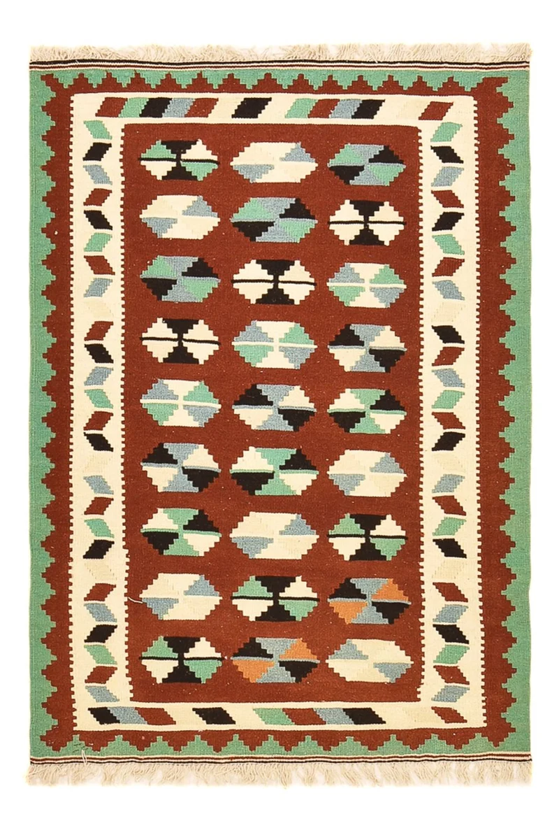 Kelim Fars Teppich 100x151cm - mehrfarbig