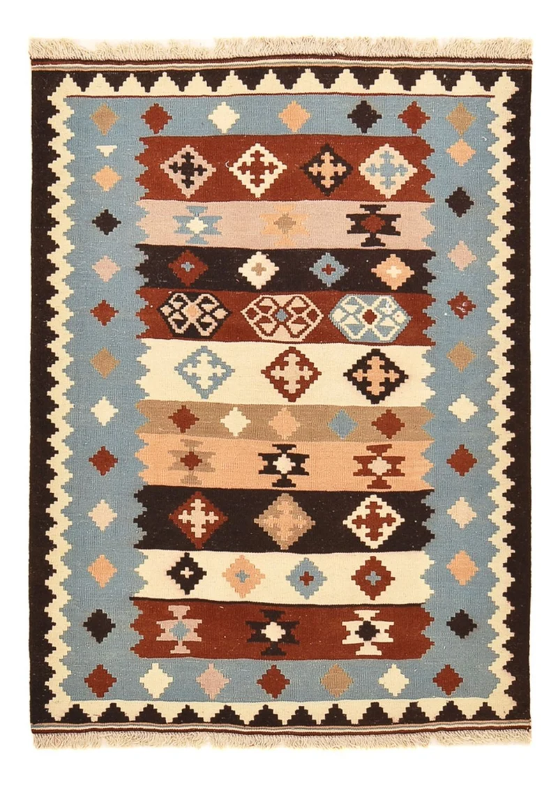 Kelim Fars Teppich 103x142cm - mehrfarbig
