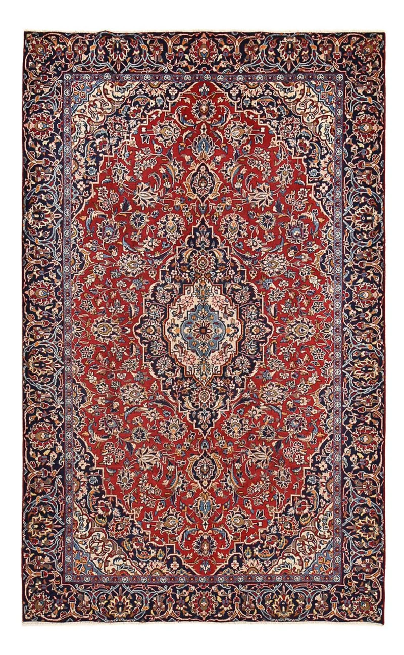 Keshan Teppich 219x343cm - Perserteppich - rot