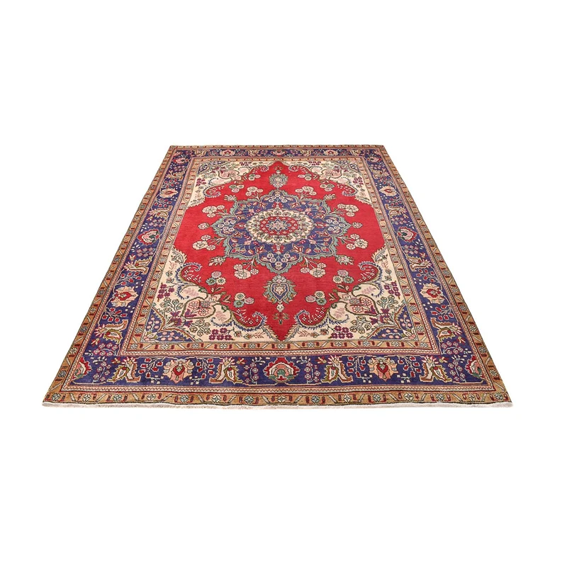 Täbriz Teppich 209x294cm - Perserteppich - rot