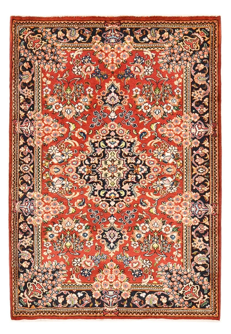 Keshan Teppich 102x146cm - Perserteppich - rot