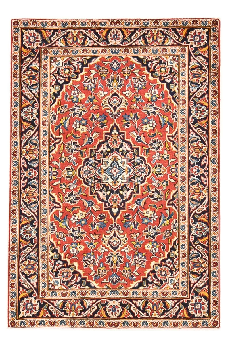 Keshan Teppich 100x148cm - Perserteppich - rot