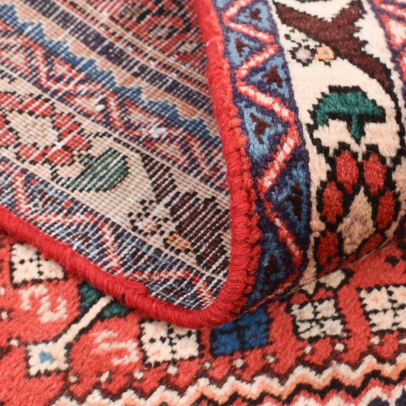 Hamadan Teppich 97x142cm - Perserteppich - rot