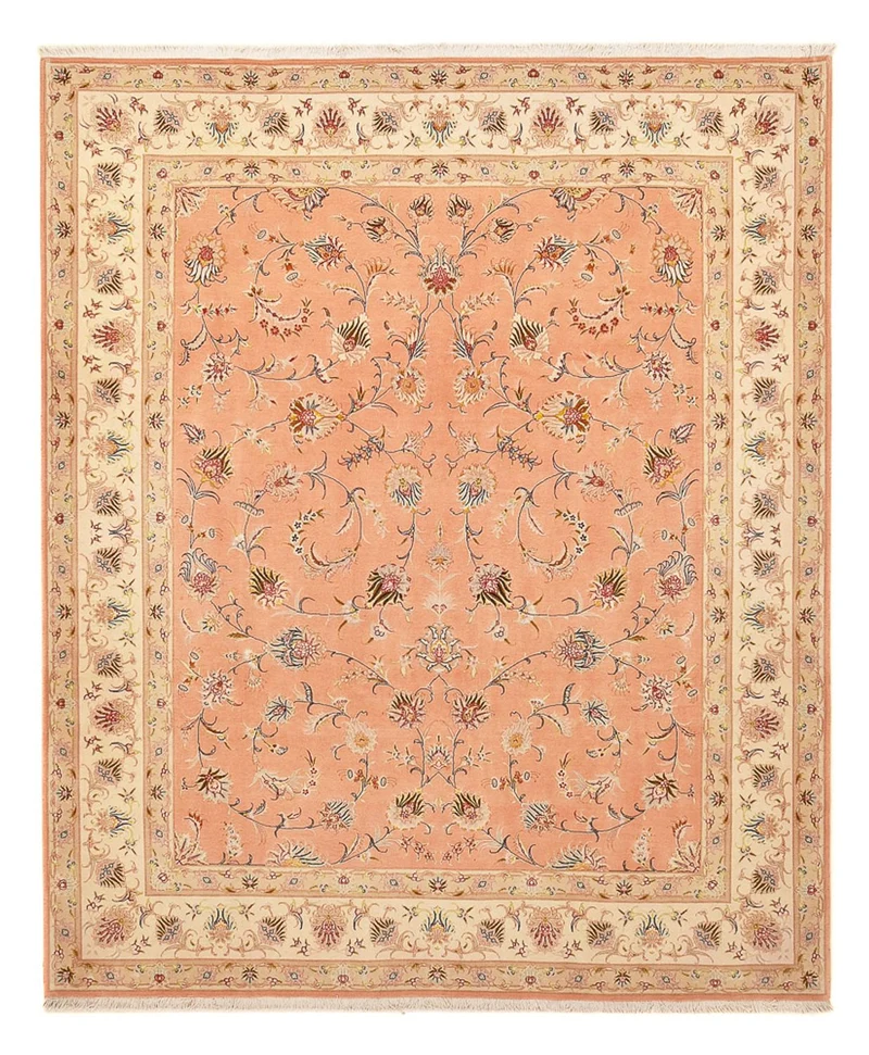 Täbriz - 50 Raj Teppich 248x305cm - Perserteppich - hellrot