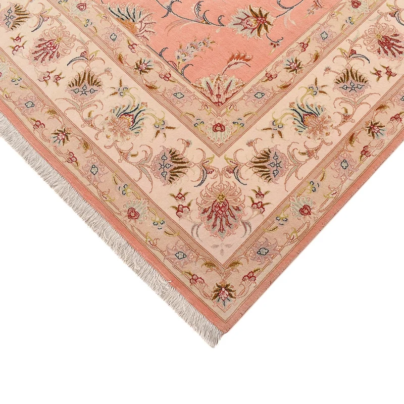 Täbriz - 50 Raj Teppich 248x305cm - Perserteppich - hellrot