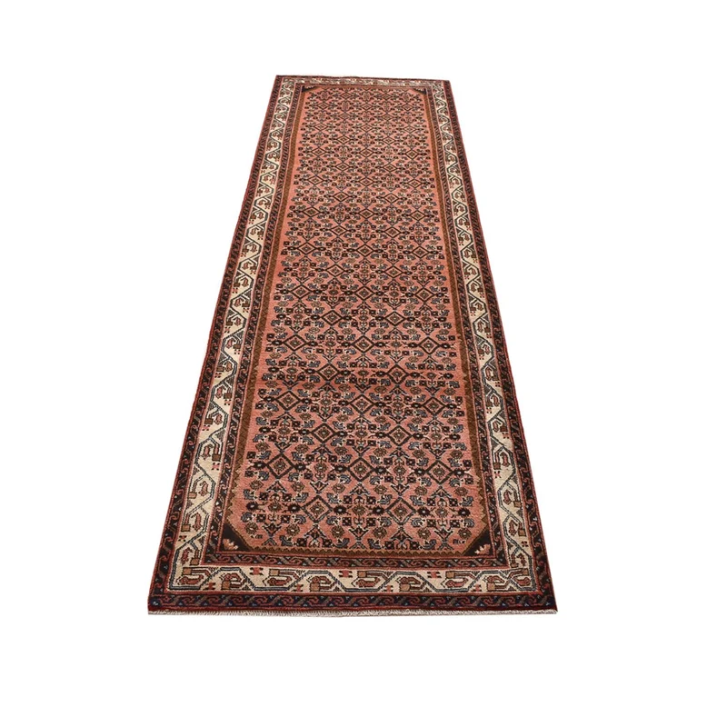 Hamadan Teppich 85x295cm - Perserteppich - dunkelbeige