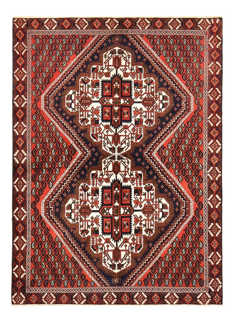 Sharbabak Teppich 126x174cm - Perserteppich - rost