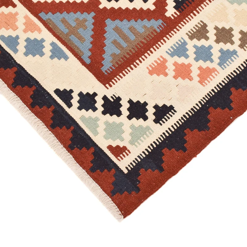Kelim Fars Teppich 100x143cm - mehrfarbig