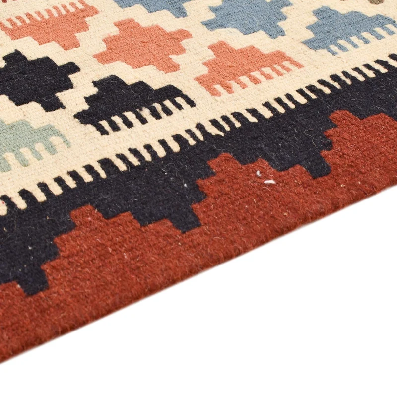 Kelim Fars Teppich 100x143cm - mehrfarbig