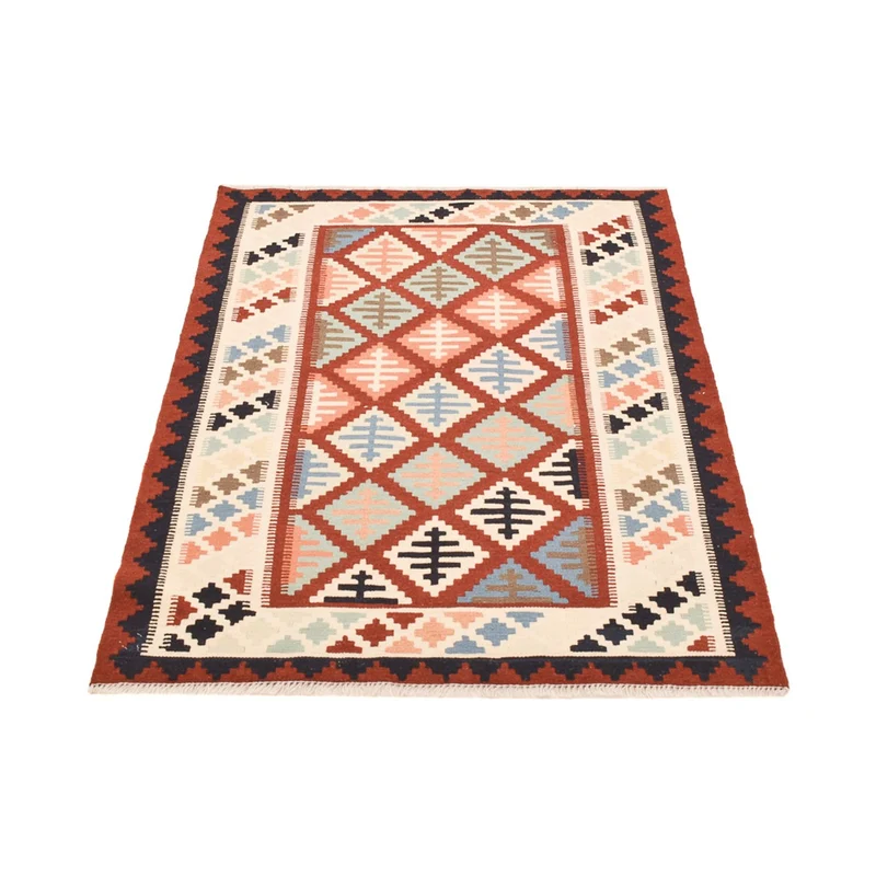 Kelim Fars Teppich 100x143cm - mehrfarbig