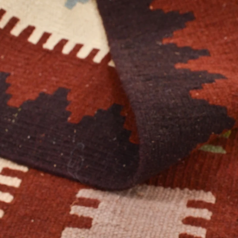 Kelim Fars Teppich 103x137cm - mehrfarbig