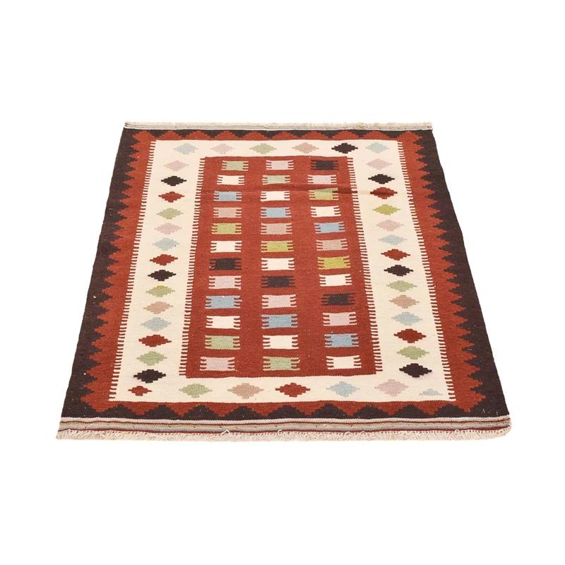 Kelim Fars Teppich 103x137cm - mehrfarbig