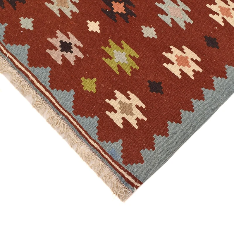 Kelim Fars Teppich 100x134cm - mehrfarbig