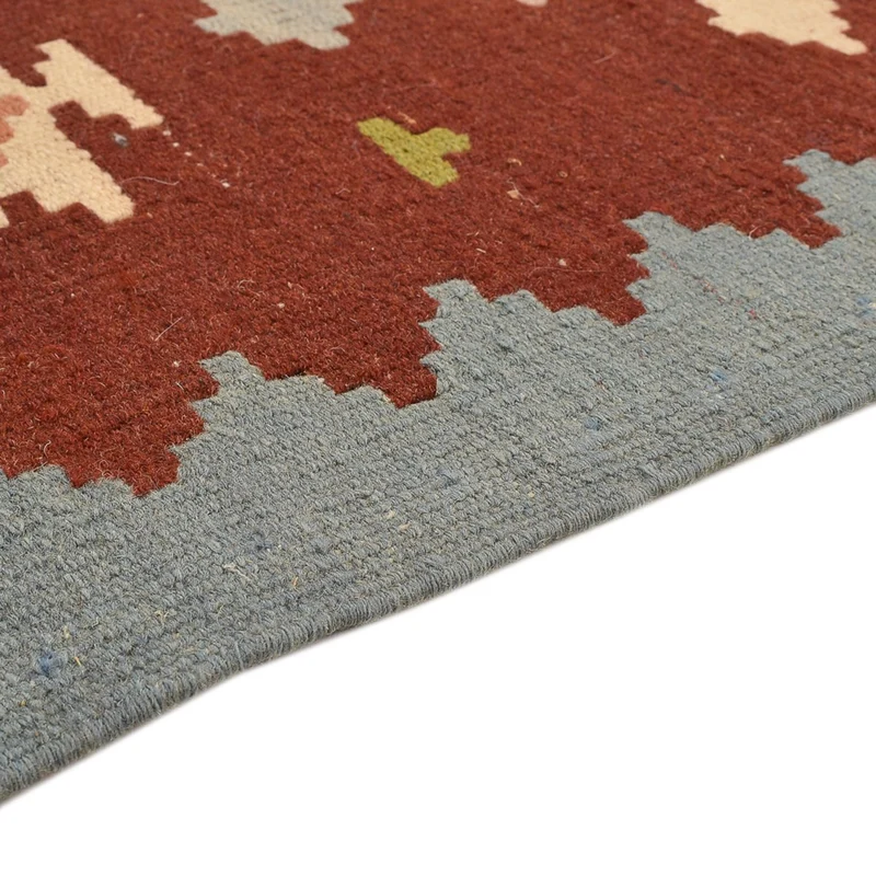 Kelim Fars Teppich 100x134cm - mehrfarbig