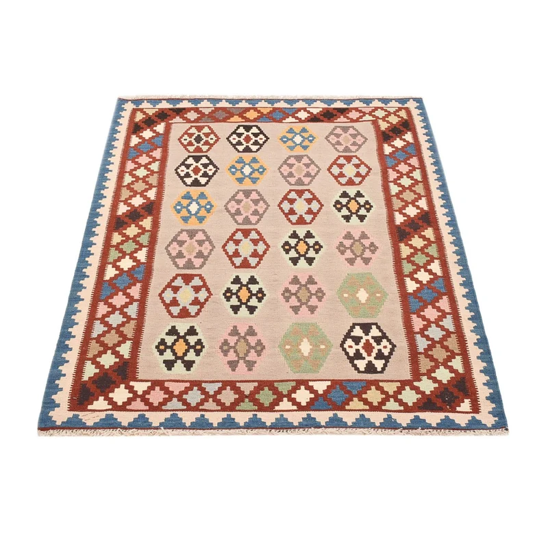 Kelim Fars Teppich 103x146cm - mehrfarbig