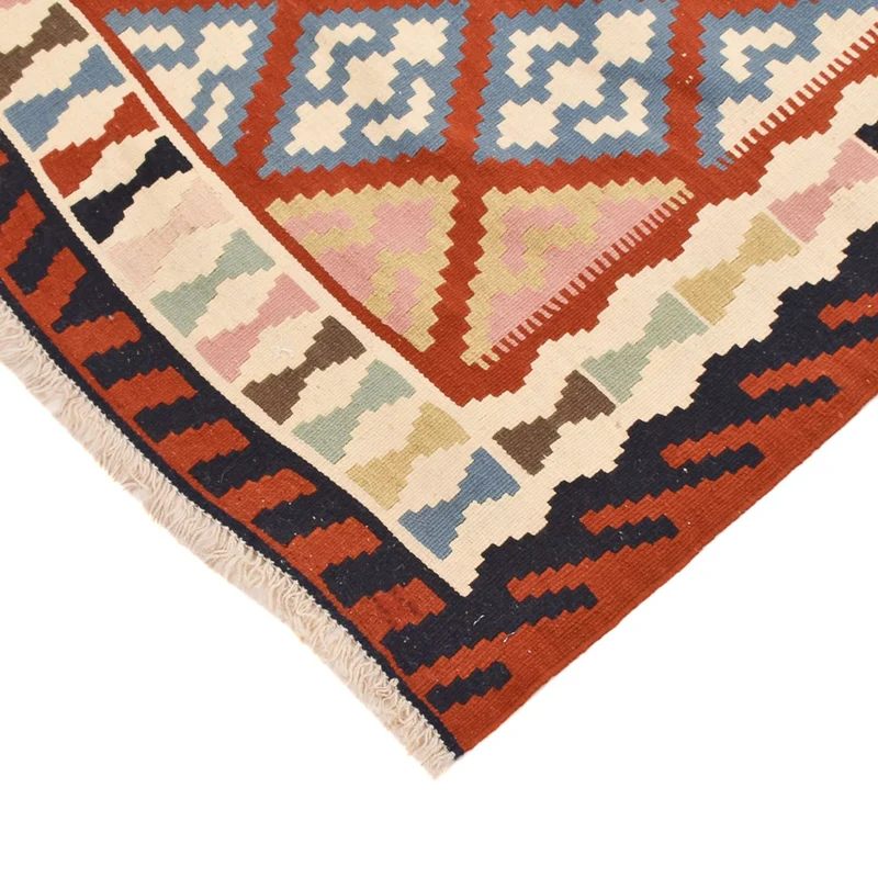 Kelim Fars Teppich 100x141cm - mehrfarbig
