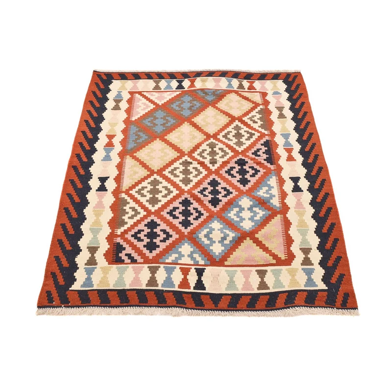 Kelim Fars Teppich 100x141cm - mehrfarbig