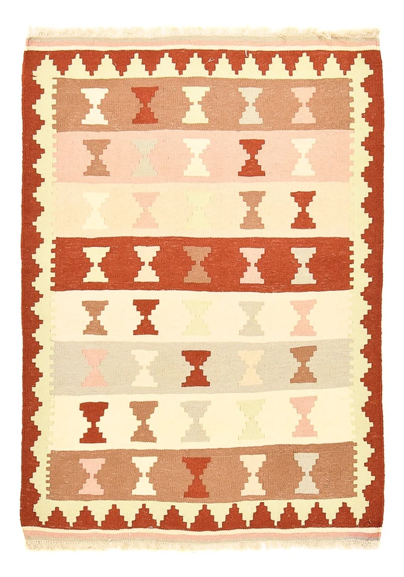 Kelim Fars Teppich 100x147cm - mehrfarbig