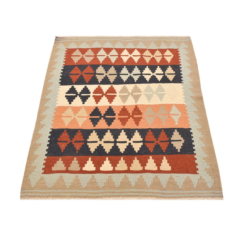 Kelim Fars Teppich 100x147cm - mehrfarbig