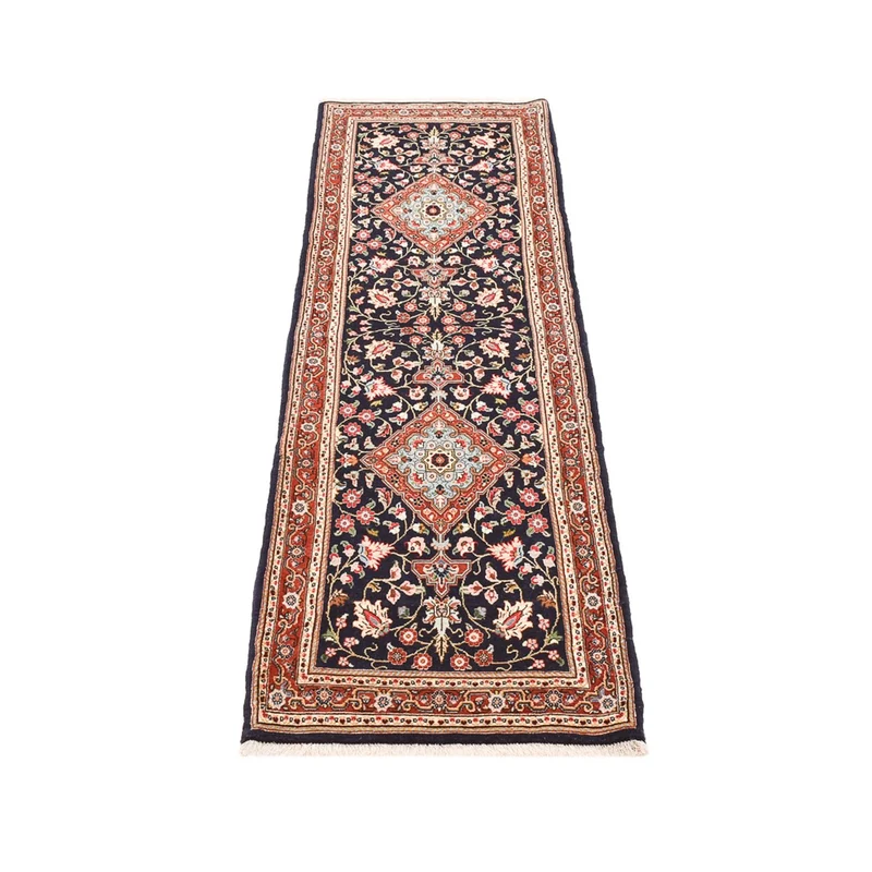 Läufer Perser - Ghom - Royal - 60 x 202 cm - dunkelblau