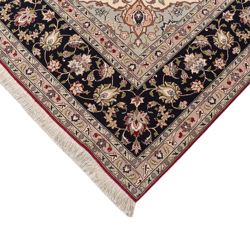 Täbriz - 50 Raj Teppich 250x357cm - Perserteppich - rot
