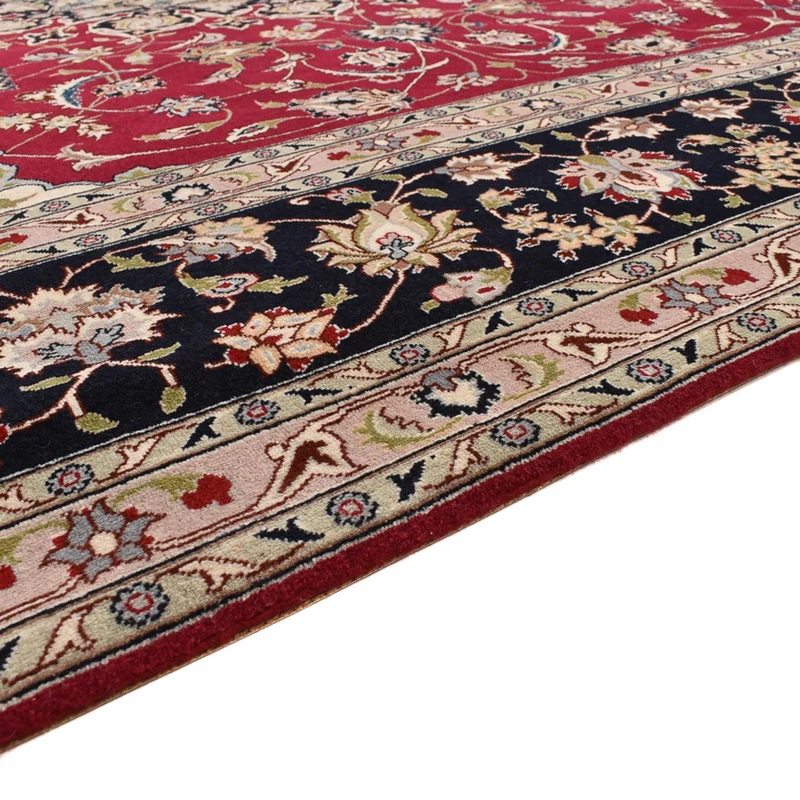 Täbriz - 50 Raj Teppich 250x357cm - Perserteppich - rot
