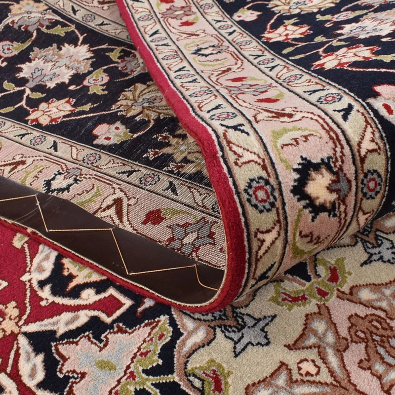Täbriz - 50 Raj Teppich 250x357cm - Perserteppich - rot
