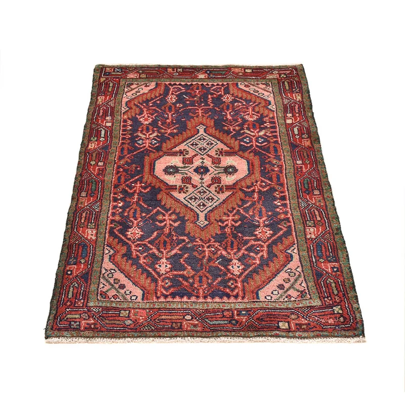 Hamadan Teppich 81x128cm - Perserteppich - hellrot