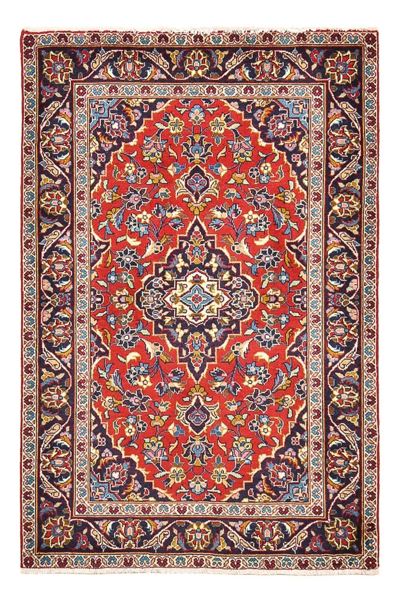 Keshan Teppich 100x150cm - Perserteppich - rot