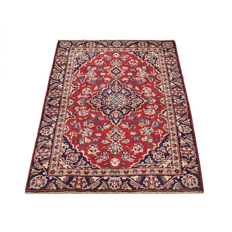 Keshan Teppich 90x138cm - Perserteppich - rot