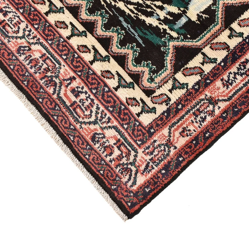 Hamadan Teppich 101x118cm - Perserteppich - mehrfarbig
