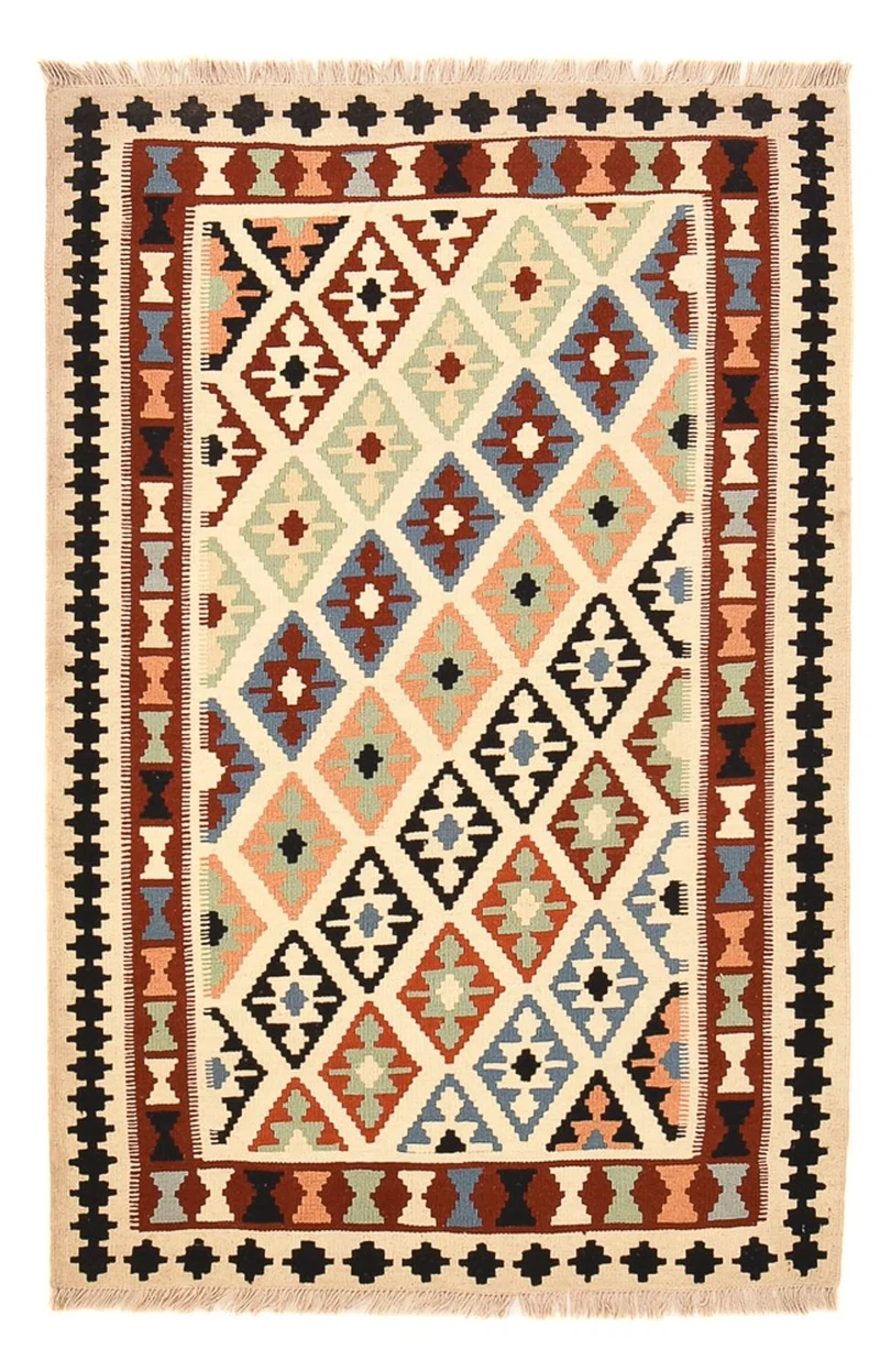 Kelim Fars Teppich 105x164cm - mehrfarbig