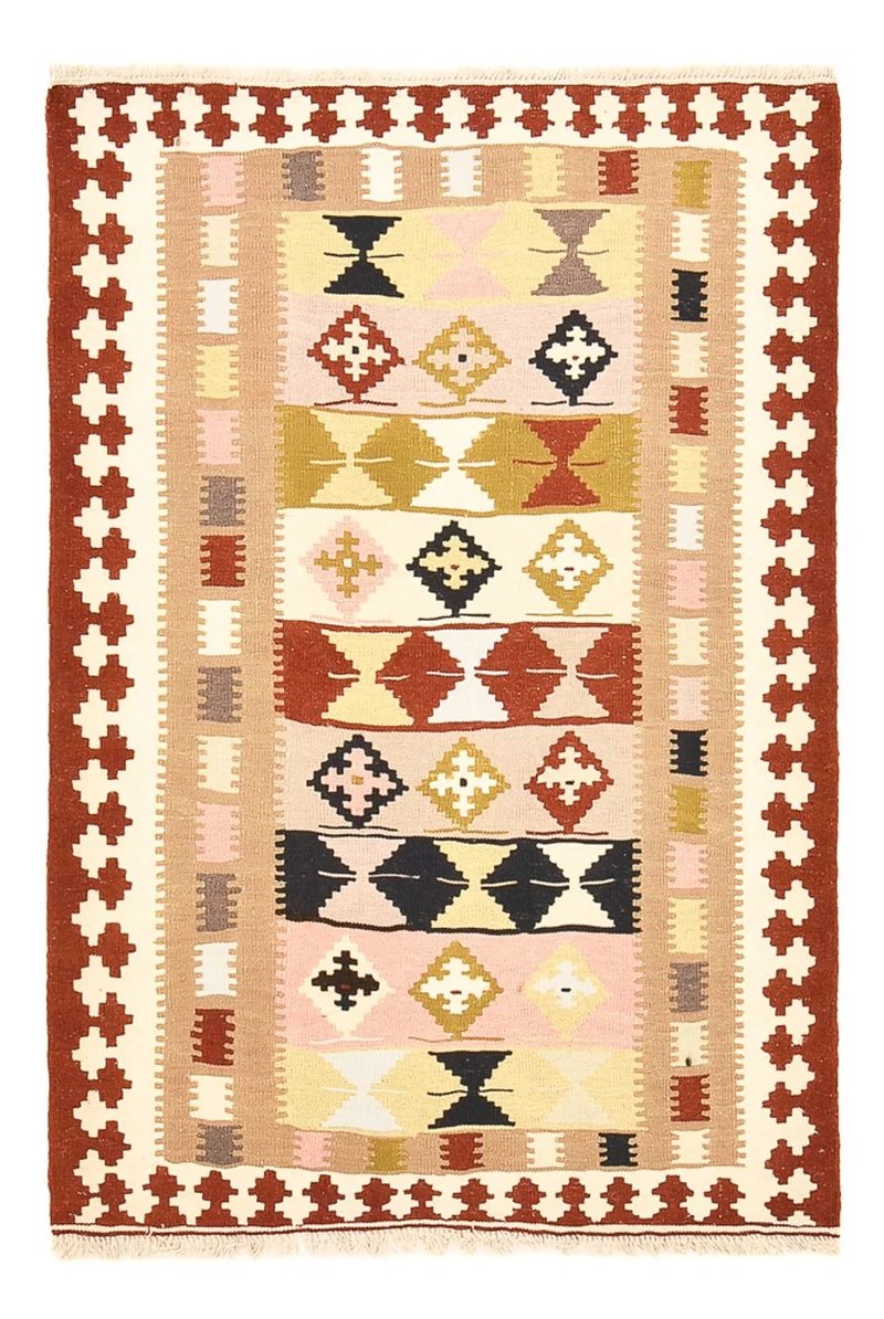 Kelim Fars Teppich 102x150cm - mehrfarbig