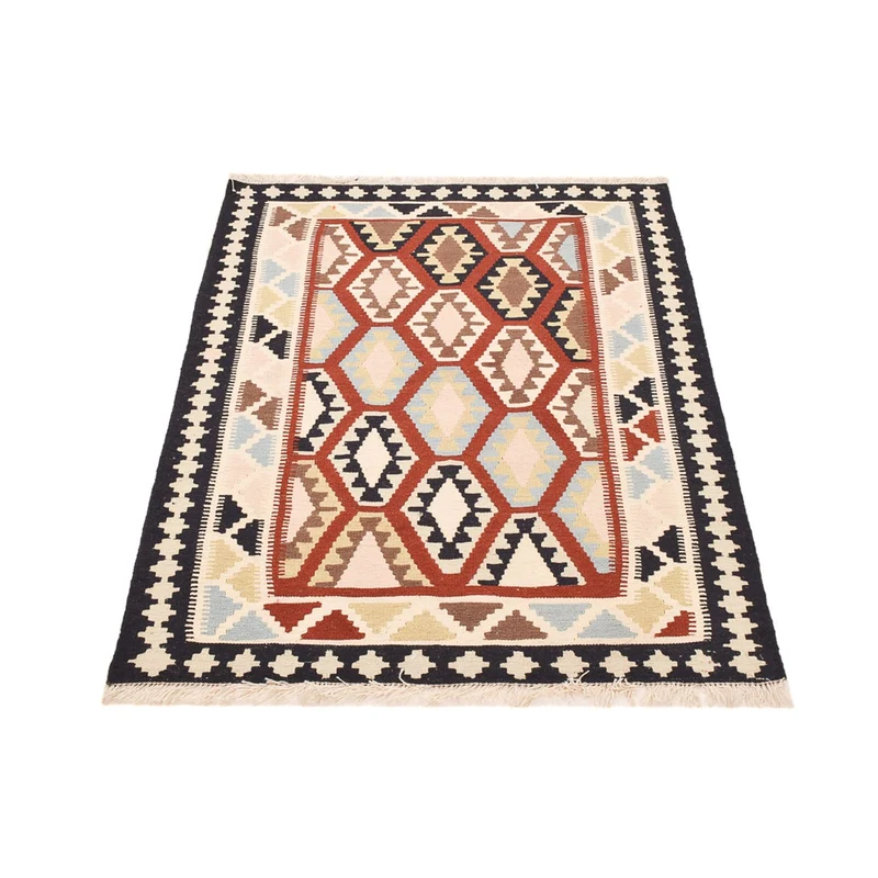 Kelim Fars Teppich 104x145cm - mehrfarbig