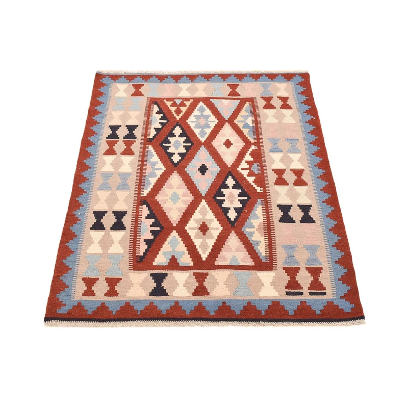 Kelim Fars Teppich 100x142cm - mehrfarbig