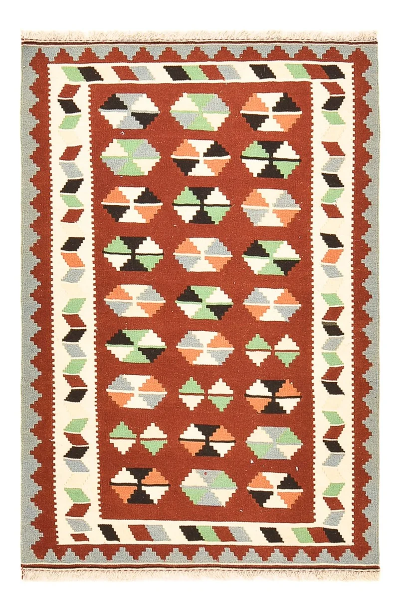 Kelim Fars Teppich 102x145cm - mehrfarbig