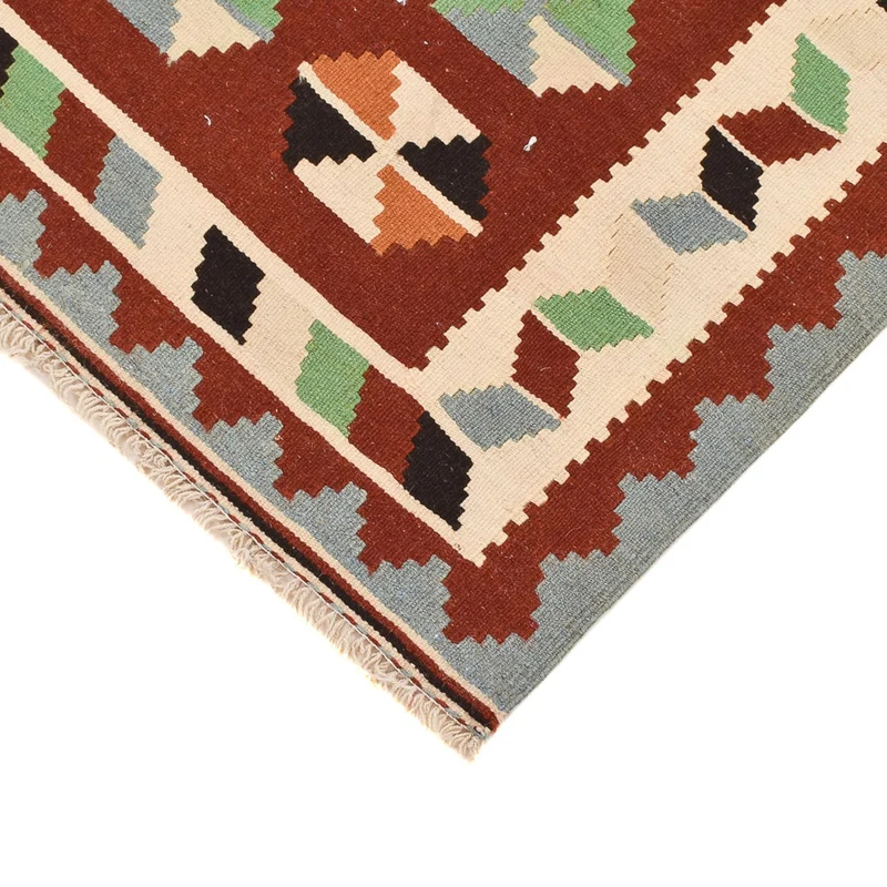 Kelim Fars Teppich 102x145cm - mehrfarbig