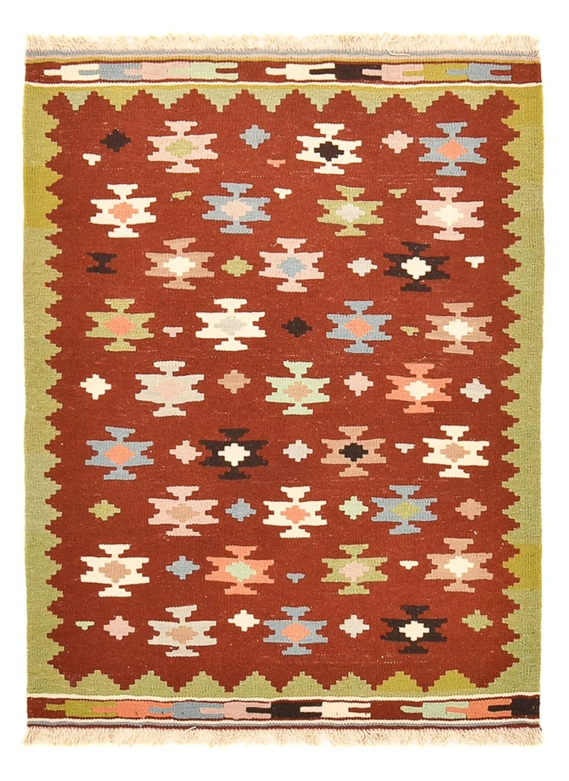 Kelim Fars Teppich 97x132cm - mehrfarbig